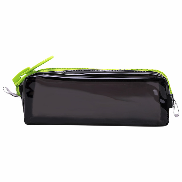 Пенал BRAUBERG с объемной "тракторной" молнией, 1 отделение, ПВХ, 22х8х6,5 см, "Neon green", 271564 - Пеналы мягкие