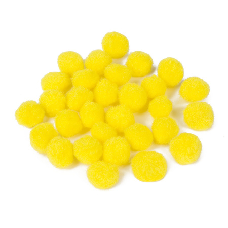 Помпоны для творчества, желтые, 15 мм, 30 шт., ОСТРОВ СОКРОВИЩ, 661444 - Помпоны для творчества