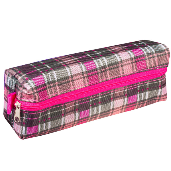 Пенал-косметичка BRAUBERG полиэстер, ассорти 5 цветов, "Шотландия", 20х6х4 см, дисплей, 223897 - Пеналы мягкие