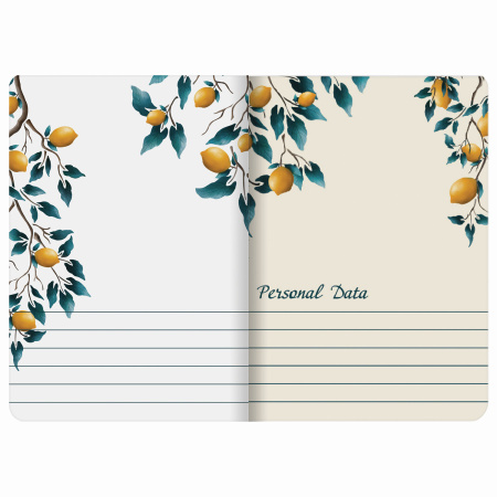 Тетрадь 40 л. в клетку обложка SoftTouch, бежевая бумага 70 г/м2, сшивка, А5 (147х210 мм), ЛИМОНЫ, BRAUBERG, 403771 - Тетради 40-48 листов