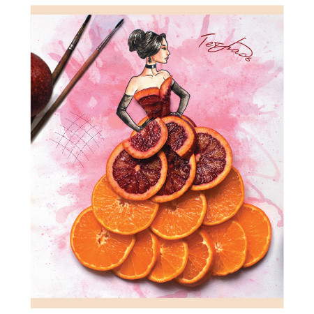 Тетрадь А5, 48 л., ПЗБМ, скоба, клетка, конгрев, выборочный TWIN лак, "Мода-природа" (5 видов), 027464 - Тетради 40-48 листов