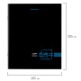 Тетрадь А5 48 л. BRAUBERG скоба, линия, обложка картон, "Dark" (микс в спайке), 404383 - Тетради 40-48 листов