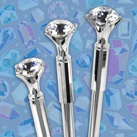 Ручка фигурная шариковая ЮНЛАНДИЯ "Кристалл", корпус ассорти, СИНЯЯ, пишущий узел 0,7 мм, 143788 - Ручки фигурные