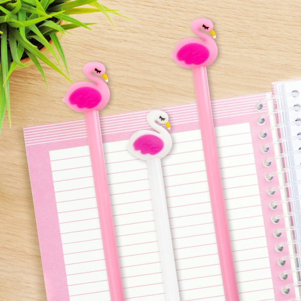 Ручка с топпером шариковая ЮНЛАНДИЯ "Лебедь", корпус ассорти, СИНЯЯ, пишущий узел 0,7 мм, 143801 - Ручки фигурные