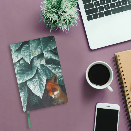 Ежедневник недатированный А5 (138х213 мм), BRAUBERG VISTA, под кожу, твердый, 136 л., "Thickets", 112028 - Ежедневники с покрытием "под кожу и ткань"