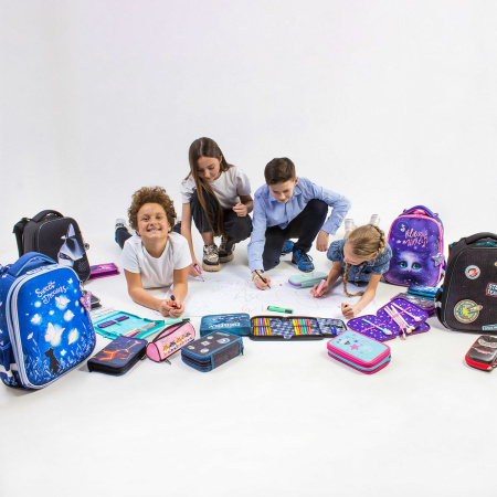 Пенал BRAUBERG, 1 отделение, 1 откидная планка, EVA, 22х10х5 см, "Next level", 270703 - Пеналы каркасные