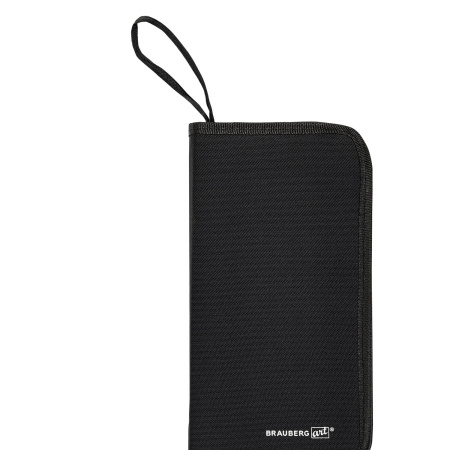 Кисти художественные набор 12 шт. в черном пенале, синтетика, BRAUBERG ART CLASSIC, № 0-14 + веерная, 200966 - Кисти художественные в наборах