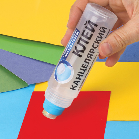 Клей канцелярский BRAUBERG, 125 мл, с силиконовым аппликатором, 228403 - Клей канцелярский