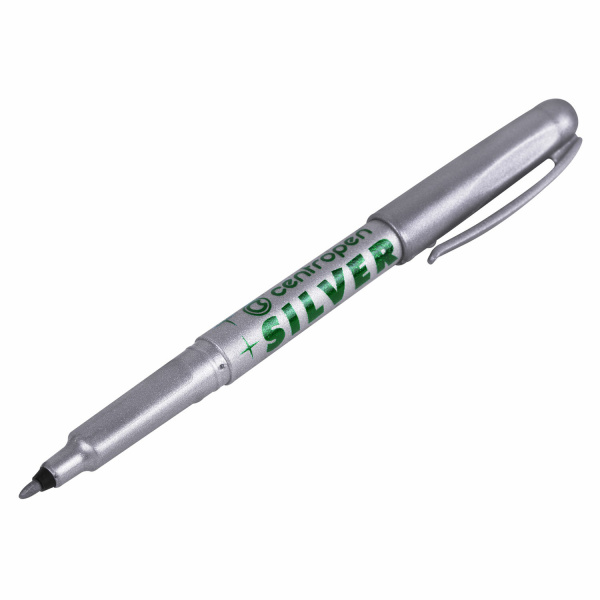 Маркер для декорирования СЕРЕБРЯНЫЙ CENTROPEN, круглый наконечник, 1 мм, 2670, 6 2670 0194 - Маркеры для хобби