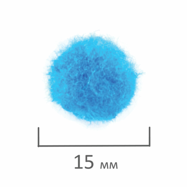 Помпоны для творчества, 5 цветов, 15 мм, 50 шт., ОСТРОВ СОКРОВИЩ, 661426 - Помпоны для творчества