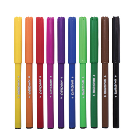 Фломастеры ЮНЛАНДИЯ 10 цветов, "ЭКЗОТИКА", вентилируемый колпачок, картон, 151420 - Фломастеры классические