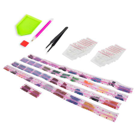 Картина стразами (алмазная мозаика) 40х50 см, ОСТРОВ СОКРОВИЩ "Девочка в лесу", без подрамника, 662578 - Алмазная вышивка