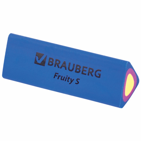 Ластик BRAUBERG "Fruity S", 44х15х15 мм, цвет ассорти, треугольный, 1 шт, 228713 - Ластики классические