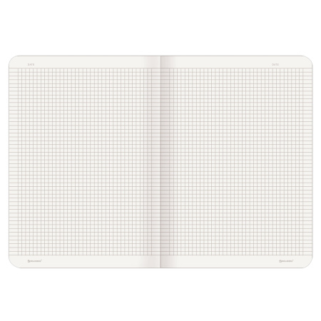 Тетрадь 48 л. в клетку обложка кожзам под замшу, сшивка, A5 (147х210мм), СЕРЫЙ, BRAUBERG CAPRISE, 403859 - Тетради 40-48 листов