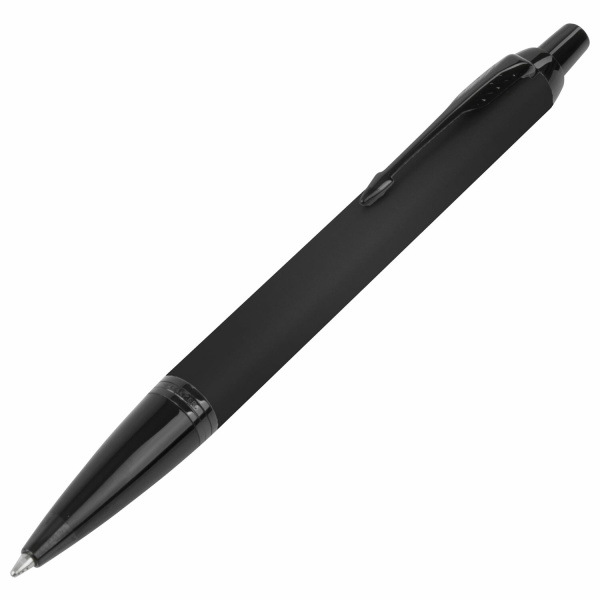 Ручка шариковая PARKER "IM Achromatic Black BT", черный матовый, нержавеющая сталь, синяя, 2127618 - Ручки шариковые подарочные
