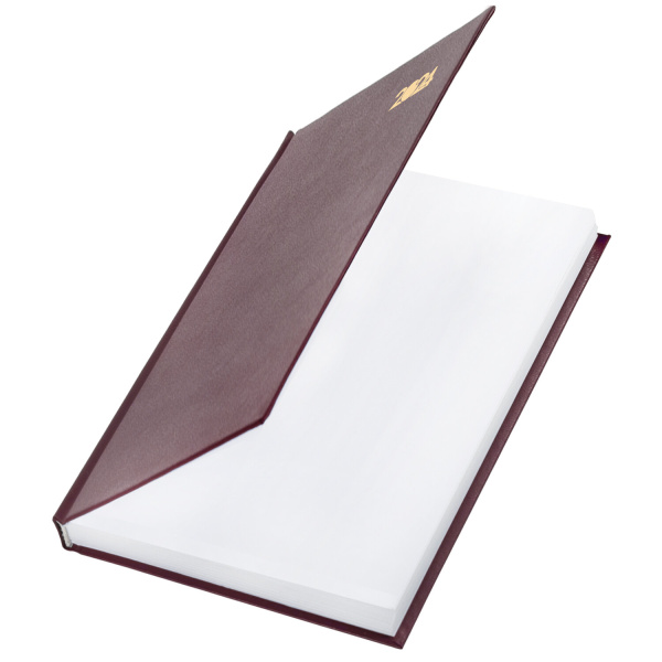 Ежедневник датированный 2024 145х215 мм, А5, STAFF, обложка бумвинил, бордовый, 115136 - Ежедневники с твердой обложкой