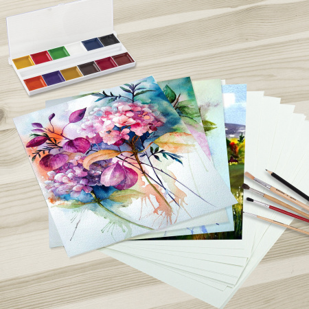 Бумага для акварели А3, 30 л., мелкое зерно, 270 г/м2, BRAUBERG ART CLASSIC, "Мандарины", 114402 - Альбомы и бумага для акварели и масла