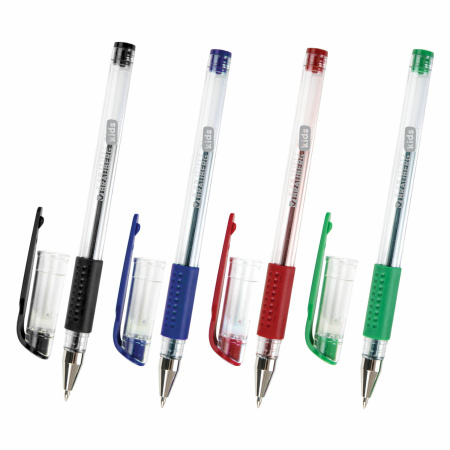 Ручки гелевые с грипом НАБОР 50 ЦВЕТОВ, линия письма 0,5 мм, BRAUBERG KIDS, 143822 - Наборы гелевых ручек