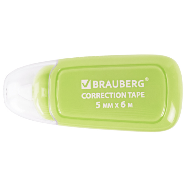 Корректирующая лента BRAUBERG COMPACT PLUS PASTEL, 5 мм х 6 м, корпус ассорти, блистер, 270551 - Корректирующие ленты