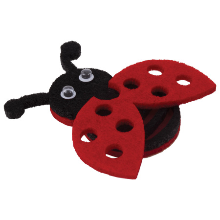 Наклейки из фетра "Божьи коровки", 6 шт., ассорти, ОСТРОВ СОКРОВИЩ, 661498 - Наклейки для творчества