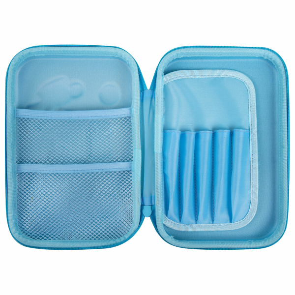 Пенал BRAUBERG KIDS большой удобный с откидной планкой, EVA, 22х15х4 см, "Space out", 271556 - Пеналы каркасные