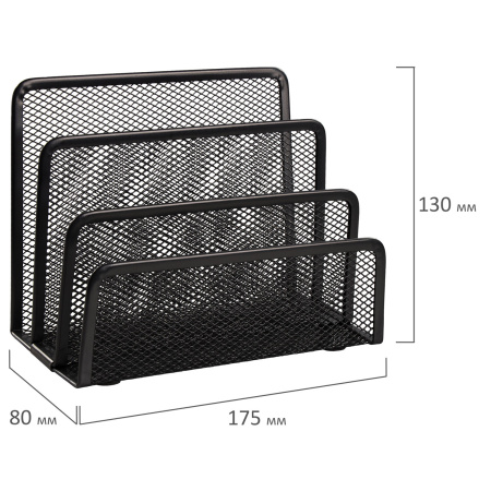 Настольный набор из металла BRAUBERG "Germanium", 4 предмета, черный, 231964 - Настольные наборы из металла