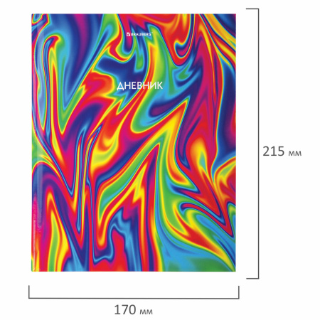 Дневник 1-11 класс 40 л., твердый, BRAUBERG, глянцевая ламинация, "Bright", 106377 - Дневники универсальные