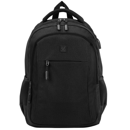 Рюкзак BRAUBERG URBAN универсальный с отделением для ноутбука, USB-порт, "Kinetic", черный, 46х31х18 см, 270798 - Рюкзаки с отделением для ноутбука