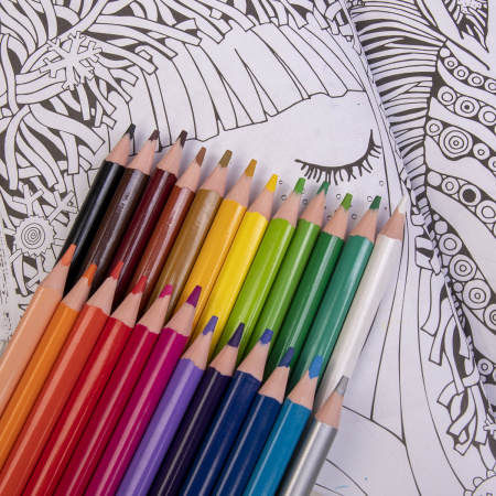 Карандаши цветные BRAUBERG PREMIUM, 24 цвета, пластиковые, трехгранные, грифель мягкий 3 мм, 181663 - Карандаши цветные