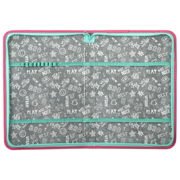 Папка для труда на молнии BRAUBERG А4 с ручкой, 1 отделение, органайзер, "Unicorn", 271447 - Папки для тетрадей и уроков труда