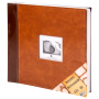 Фотоальбом BRAUBERG "Camel" на 500 фото 10х15 см, под гладкую кожу, коричневый, 391178 - Фотоальбомы