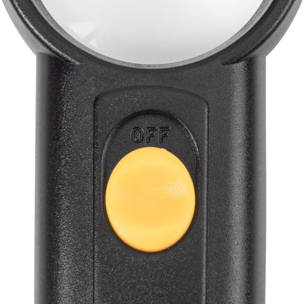 Лупа просмотровая BRAUBERG, С ПОДСВЕТКОЙ, диаметр 37 мм, увеличение 8, корпус черный, 454127 - Лупы