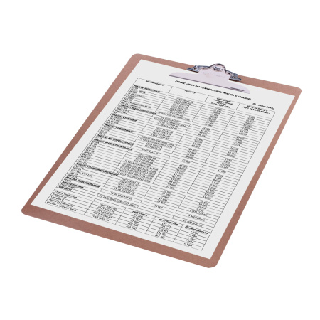 Доска-планшет БОЛЬШОГО ФОРМАТА (320х460 мм), А3, BRAUBERG "Eco" с прижимом, МДФ, 3 мм, СВЕТЛО-КОРИЧНЕВАЯ, 232226 - Планшеты и клипборды