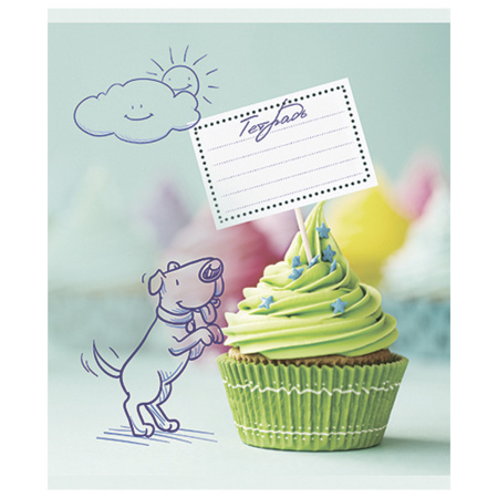 Тетрадь А5, 48 л., ПЗБМ, скоба, клетка, ламинация, конгрев, выборочный лак, "Сладкая мечта" (5 видов), 029876 - Тетради 40-48 листов