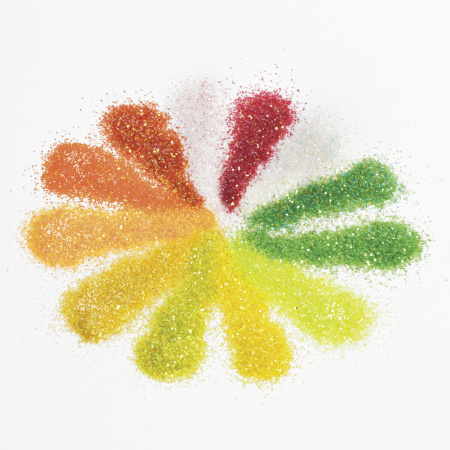 Блестки (глиттер) для декора, поделок, DIY, творчества, оформления, ОСТРОВ СОКРОВИЩ, НАБОР 24 цвета по 4 грамма, блистер, 662230 - Блестки для декора