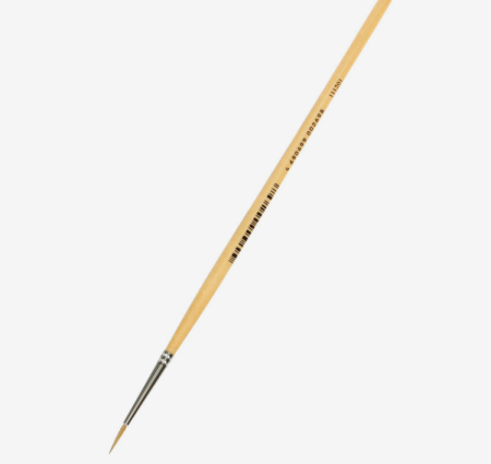 Кисть из колонка микс "Сонет", круглая, короткая лакированная ручка, №1