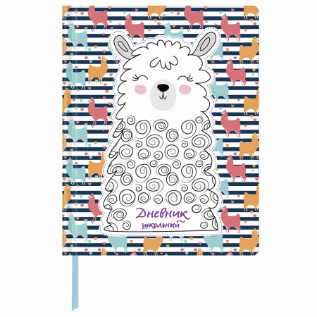 Дневник 1-4 класс 48 л., кожзам (твердая с поролоном), печать, аппликация, ЮНЛАНДИЯ, "МИЛАШКА", 105478 - Дневники для младших классов