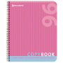 Тетрадь А5, 96 л., BRAUBERG, гребень, клетка, обложка картон, ОДИН ЦВЕТ, 401878 - Тетради более 60 листов