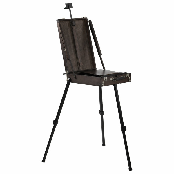 Этюдник-мольберт BRAUBERG ART PREMIERE, алюминиевые ножки, холст до 82 см, кофейный, 191757 - Этюдники