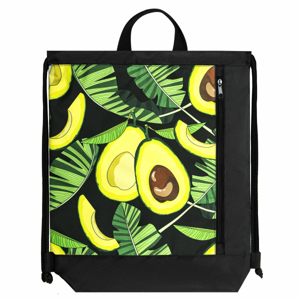 Мешок для обуви ЮНЛАНДИЯ, с ручками, боковой карман на молнии, 46х36 см, "Fresh", 271063 - Мешки для обуви