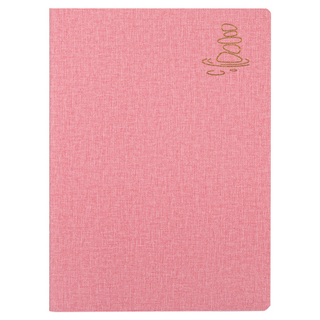 Тетрадь 60 л. в клетку обложка кожзам под рогожку, сшивка, B5 (179х250мм), РОЗОВЫЙ, BRAUBERG HARMONY, 403840 - Тетради более 60 листов