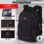 Рюкзак GERMANIUM UPGRADE универсальный, 3 отделения, отделение для ноутбука, USB-порт, "UP-2", черный, 47х33х21 см, 271666 - Рюкзаки с отделением для ноутбука