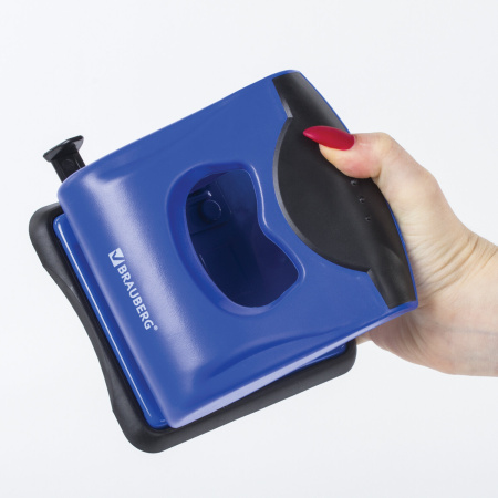 Дырокол BRAUBERG "JET PRO", до 30 листов, сине-черный, 228600 - Дыроколы настольные