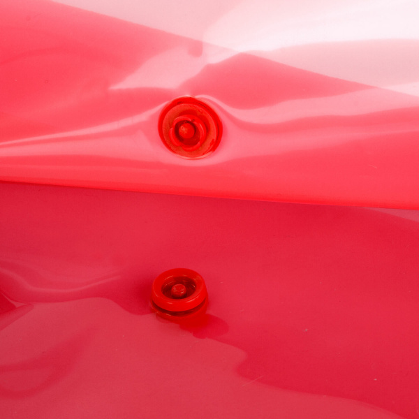 Папка-конверт с кнопкой STAFF, А4, до 100 листов, прозрачная, красная, 0,15 мм, 270469 - Папки-конверты с кнопкой