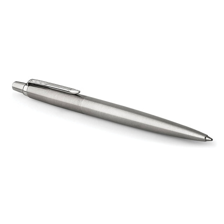 Ручка шариковая PARKER "Jotter Core Stainless Steel CT", корпус серебристый, детали хром, синяя, 1953170 - Ручки шариковые подарочные