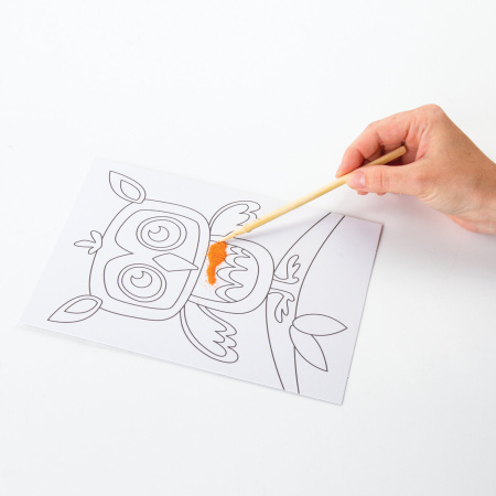 Набор для творчества "Картина из цветного песка", "В лесу", 2 самоклеящиеся основы 20х15 см, ЮНЛАНДИЯ, 662368 - Изготовление фресок