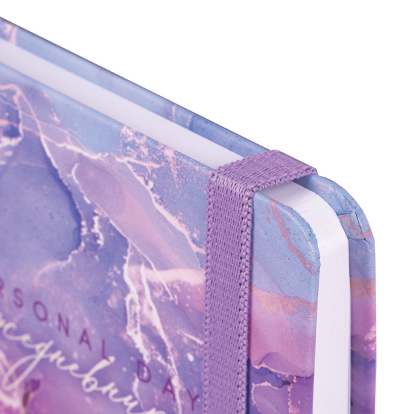 Ежедневник недатированный с резинкой, МАЛЫЙ ФОРМАТ А6 (109х148 мм), BRAUBERG, 128 л., "Мрамор", 114569 - Ежедневники с твердой обложкой