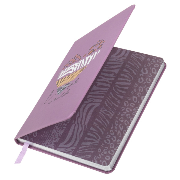 Ежедневник недатированный B6 (127х186 мм), BRAUBERG VISTA, под кожу, твердый, срез фольга, 136 л., "For you", 112118 - Ежедневники с покрытием "под кожу и ткань"