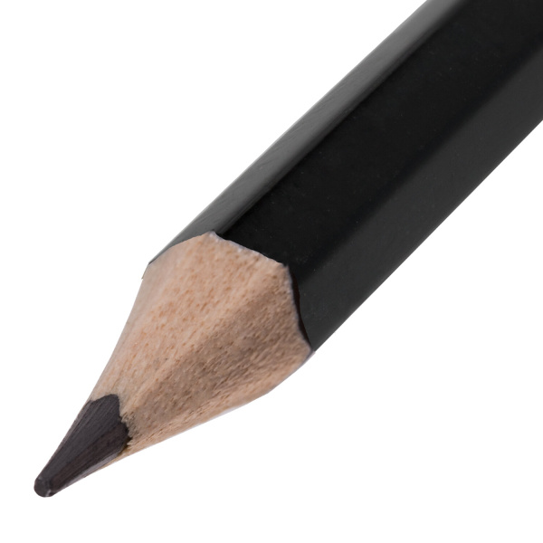 Карандаш чернографитный BRAUBERG, 1 шт., "Touch line", 2В, корпус черный, заточенный, 180623 - Карандаши чернографитные