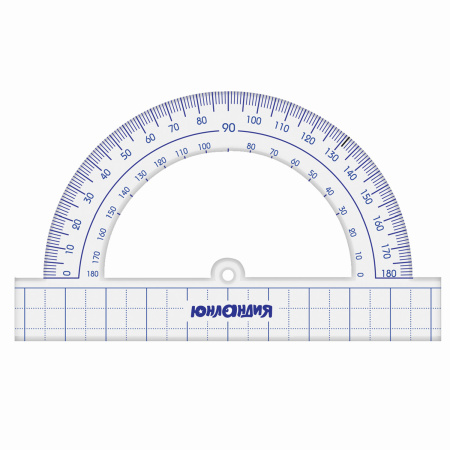 Набор чертежный ЮНЛАНДИЯ "ШКОЛЬНЫЙ" (линейка 20 см, 2 угольника, транспортир), пенал, 210737 - Наборы чертежные
